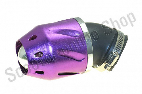 Фильтр воздушный (нулевик)   Ø42mm, 45*, "пуля" (фиолетовый) фото фотография изображение картинка
