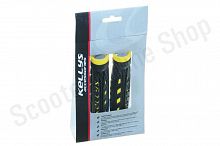 Грипсы KELLYS  Exbone 2DENSITY, резиновые, с заглушками, длина 130мм, цвет: чёрно-желтые