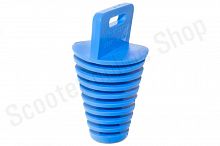 Заглушка глушителя большая синяя  d-62/33