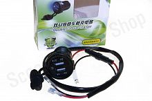 Разъем USB 5V 3,1А   (врезной, круглый)   "YOUYOU"