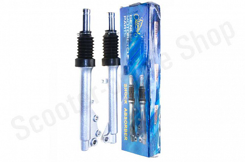 Амортизаторы передние Yamaha Jog 50  диск. тормоз. гидравлические, d-25мм  "KOMATCU" фото фотография изображение картинка