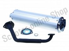 Глушитель  157QMJ  Volcan  Flash 150 банка + патрубок + хомуты 