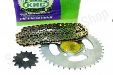 Комплект (цепь+звезды) Кросс (ступица 4 болта) 520H-120L/520-14/520-41 KMC 