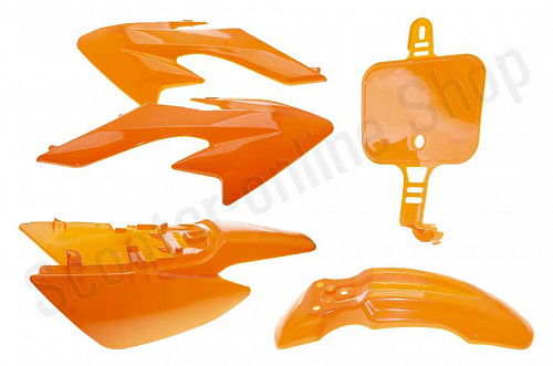 Пластик питбайк тип CRF50 оранжевый комплект фото фотография изображение картинка