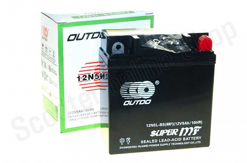 Аккумулятор 12V 5Ah 12N5L-BS OUTDO/LS фото фотография изображение картинка