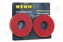 Донаты на грипсы OTOM (65x24x15mm) красно/черные