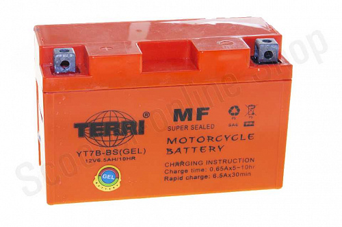 Аккумулятор  12V 7A  GEL, узкий  147-64-93mm  YT7B-BS  "TERRI" фото фотография изображение картинка