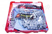 Цепь 420-98 + звезды  420-14 420-41 Alpha Delta Fukumeru  комплект