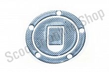 Наклейка на крышку бензобака мото "карбон" #4