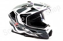 Шлем кроссовый HIZER J6801 (S) #4 white/gray