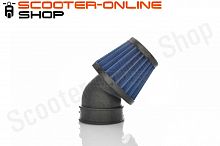 Фильтр воздушный (нулевик)  d28/35/42/48/50  косой, открытый  #2197  (синий)