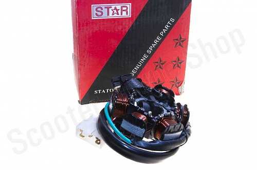 Статор генератора   Honda DIO   (5+1 катушек)   "STAR" фото фотография изображение картинка