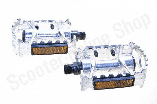 Педали велосипедные   (с катафотами, металл, хром)   "DS" фото фотография изображение картинка