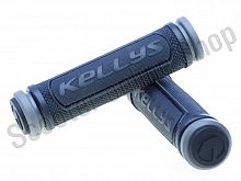 KELLYS Грипсы CODEX 2DENSITY, резиновые, с заглушками, длина 128мм, цвет: чёрно-серые
