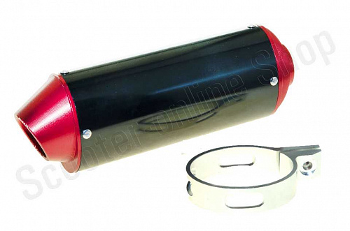 Глушитель питабйк эллипс черный с кронштейном 32мм фото фотография изображение картинка