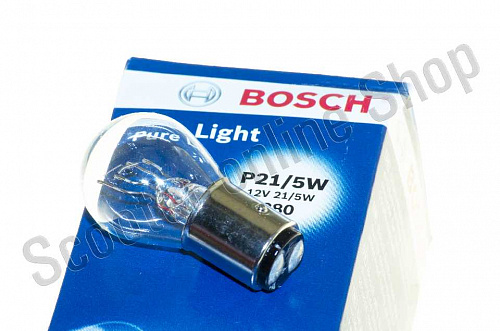 Лампа P21/5W 12V 21/5W BOSCH Pure Light фото фотография изображение картинка
