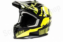 Шлем мото кроссовый GTX 633 (L) #6 BLACK/FLUO YELLOW