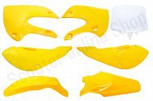Пластик питбайк  KLX  желтый  комплект