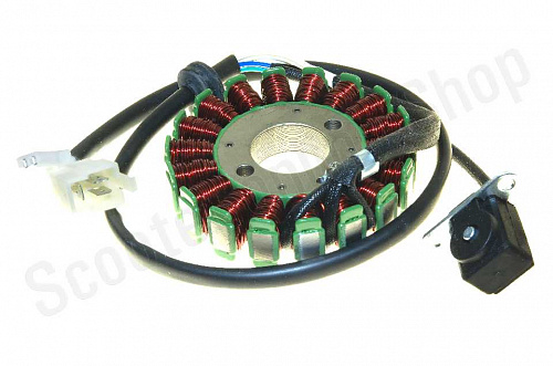 Статор генератора 153QMI 158QMJ  STELS, KEEWAY 18 кат. фото фотография изображение картинка