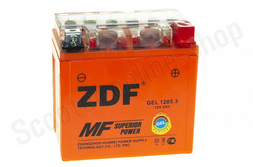 Аккумулятор 1205.3 YTX5L-BS 130х70х108  ZDF  GEL  фото фотография изображение картинка