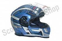 Шлем (интеграл) MI 167 RoboMech Blue (Размер L) MICHIRU (с солнцезащ. стеклом)