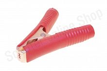 Зажим ""крокодил""  90 мм (красный)