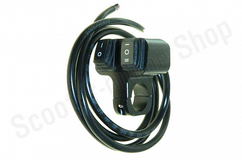 Выключатель влагозащищенный 2223, двухкнопочный, 3поз и 2 поз кнопки, корпус черный