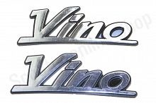 Наклейки (набор)   Yamaha VINO   (12х4см, 3шт, пластик, хром)   (#4976)