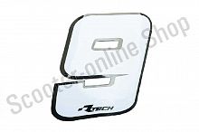 Наклейка R-tech 14,5 х 11,5 см стартовый номер "9" белый