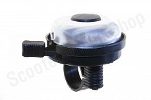 Звонок велосипедный   (хром, черная основа)   (mod:DK4)   "YKX"