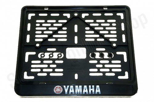 Рамка номера мото старого образца надпись "Yamaha"  фото фотография изображение картинка