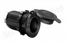 Розетка прикуривателя 12в черная пластик