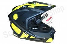 Шлем (мотард) Ataki FF802 Strike Hi-Vis желтый/черный матовый   M