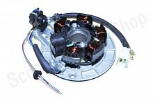Статор генератора с платой 6 катушек d-83 фишка 5 пров 110-125cc (ген. без обг. муфт.) / WW0562