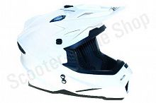 Шлем (кроссовый) Ataki MX801 Solid белый глянцевый  L