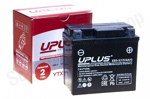 Аккумулятор 12в 5ач EB5-3  Uplus High Performance 112х113х69 фото фотография изображение картинка