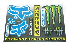 Наклейки спонсоры, мультибренд  23х31см