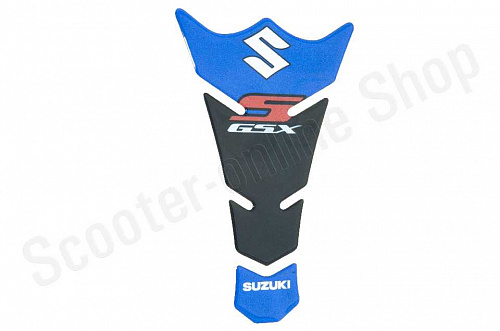 Наклейка на бак Suzuki GSX-S Черно-Синяя фото фотография изображение картинка