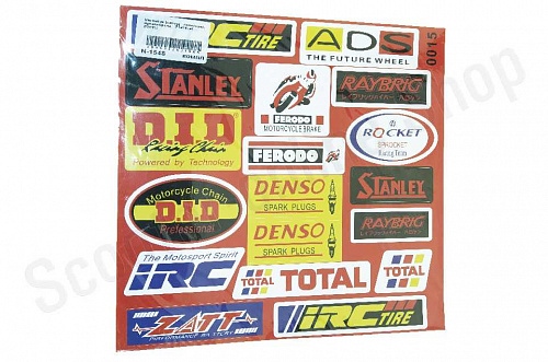 Наклейки  спонсоры, мультибренд   25х24см фото фотография изображение картинка