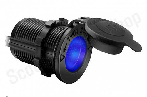 Розетка прикуривателя 12в синяя подсветка фото фотография изображение картинка