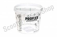 Емкость мерная с крышкой пластик для смешивания ЛКМ и растворителей PROFLEX 1,4л