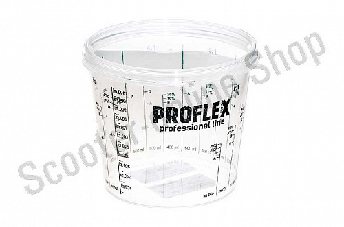 Емкость мерная с крышкой пластик для смешивания ЛКМ и растворителей PROFLEX 1,4л фото фотография изображение картинка