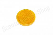 Катафот  круглый желтый крепление на скотч d-61  WAS