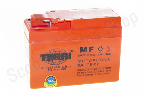Аккумулятор  12V 2.3A  GEL, Honda  113-49-85mm  YTR4A-BS  "TERRI" фото фотография изображение картинка