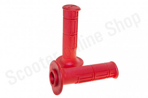 Ручки руля  универсальные  "DOMINO"  (силикон, красные)