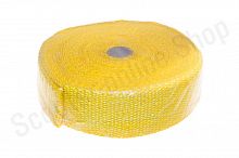Термолента глушителя 1,5х50х15м до 950град.(желтая) / Россия
