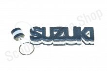 Брелок каучук   (серо-белый)   SUZUKI   "AS"