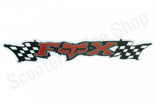 Наклейка   логотип   FOX   (24x5см, красная)   (#3267) фото фотография изображение картинка