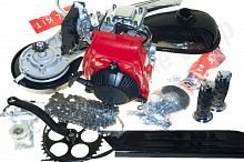 Веломотор 4T комплект для установки, ременный редуктор