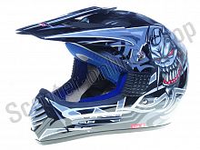 Шлем (кросс) CAN V350 монстр черный L